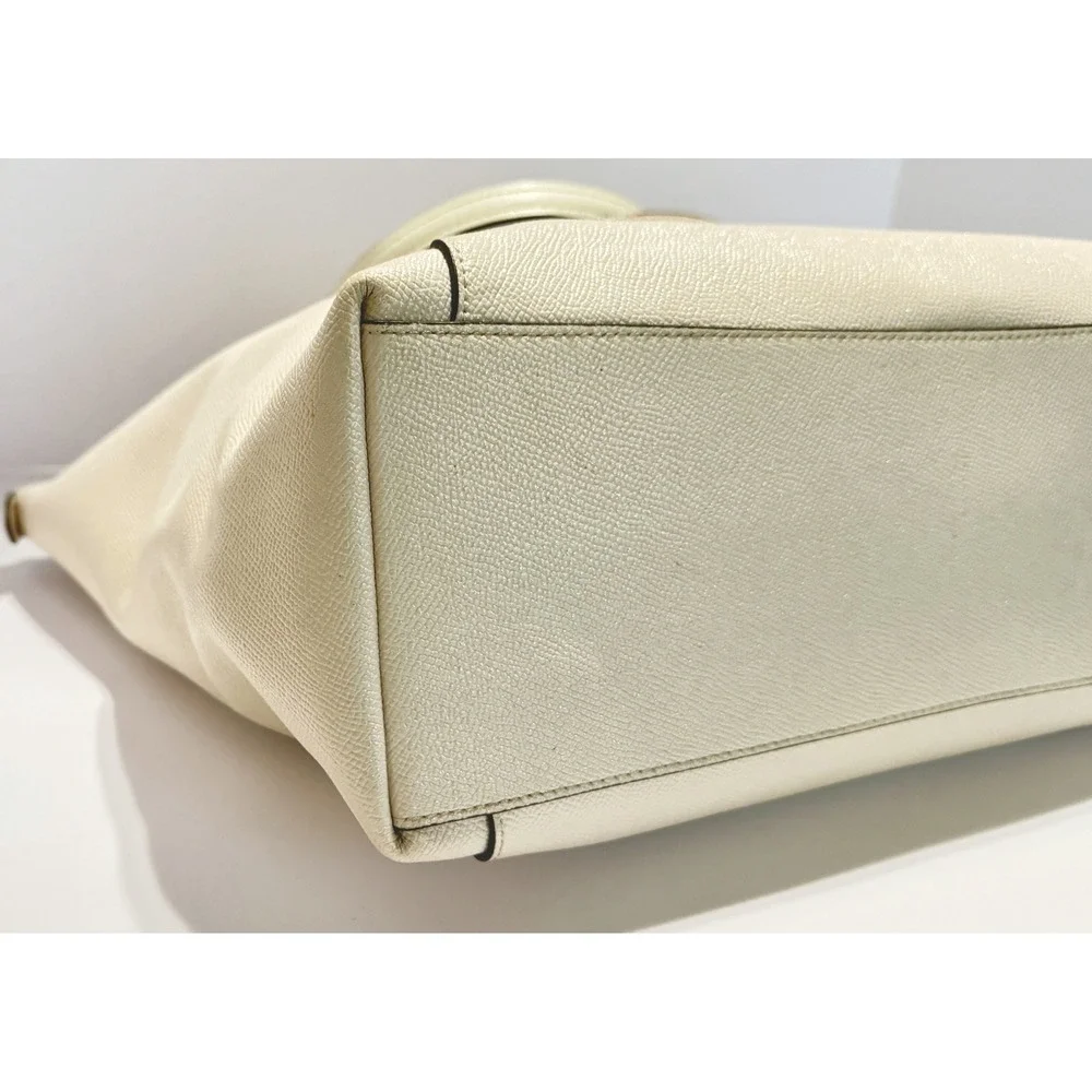 Coach Ava cross grain glitter leather zip top‎ EUC